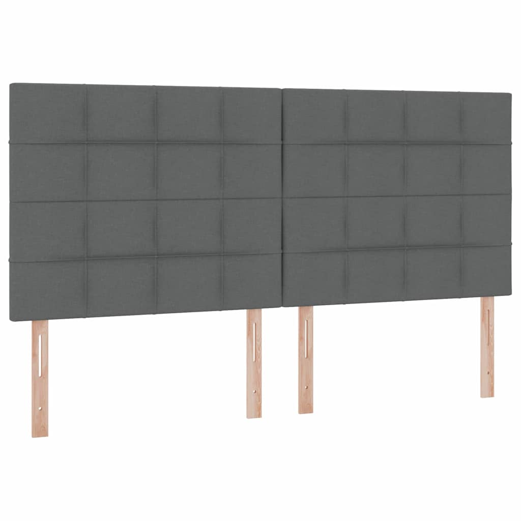 Opbergbed met LED met matras Donkergrijs 200 x 200 cm Polyester is nu te koop bij PeponiXL, paradijselijk wonen!