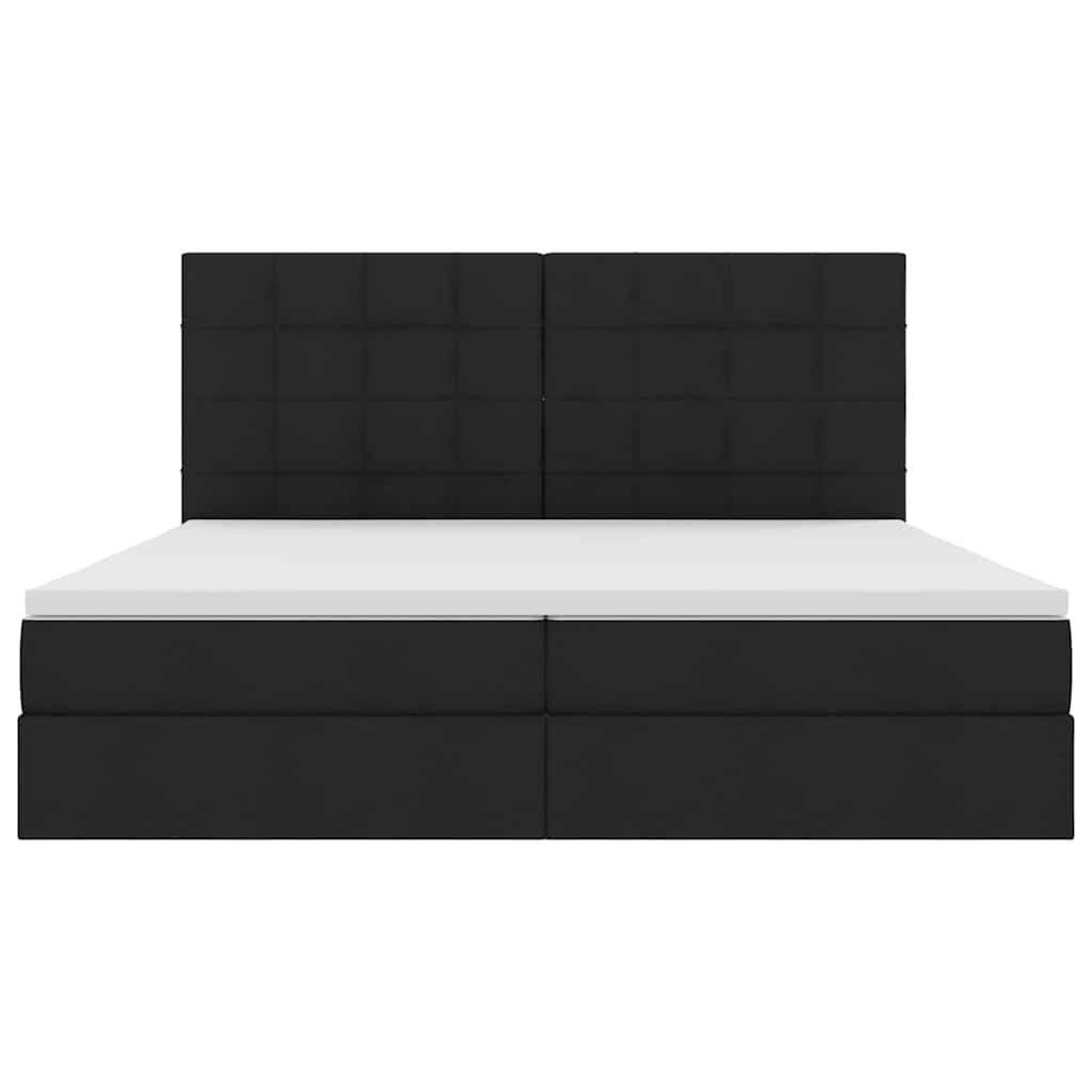 Opbergbed met LED met matras Zwart 200 x 200 cm Polyester is nu te koop bij PeponiXL, paradijselijk wonen!