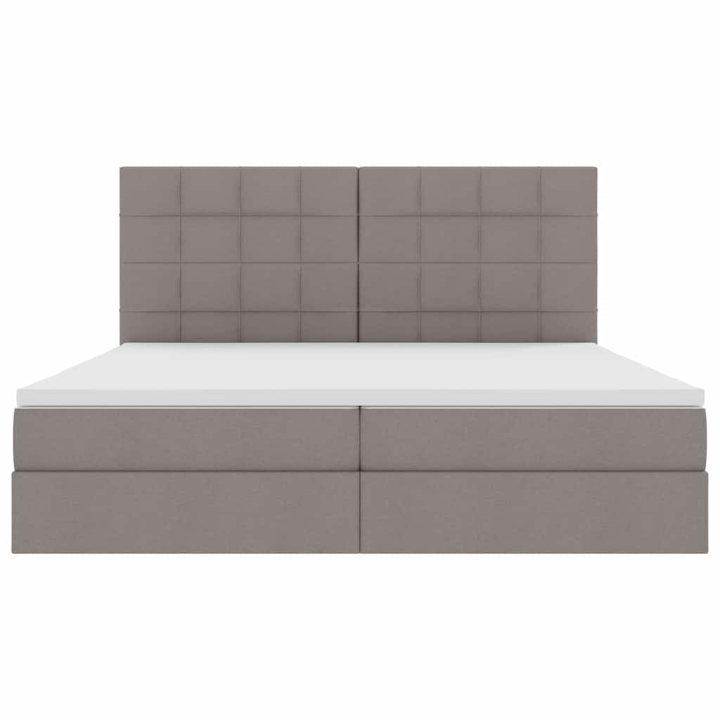 Opbergbed met LED met matras Taupe 200 x 200 cm Polyester is nu te koop bij PeponiXL, paradijselijk wonen!