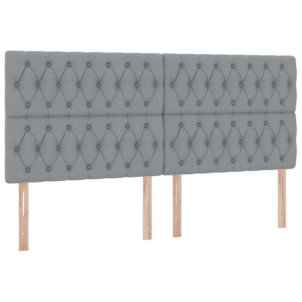 Opbergbed met LED met matras Lichtgrijs 200 x 200 cm Polyester is nu te koop bij PeponiXL, paradijselijk wonen!