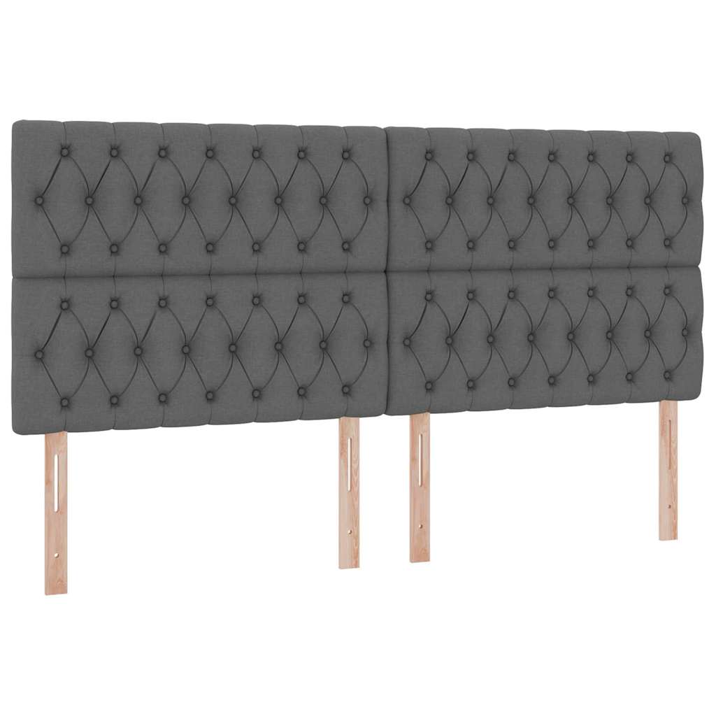 Opbergbed met LED met matras Donkergrijs 200 x 200 cm Polyester is nu te koop bij PeponiXL, paradijselijk wonen!