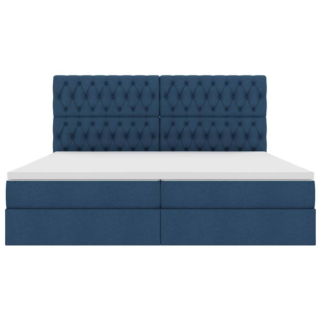 Opbergbed met LED met matras Blauw 200 x 200 cm Polyester is nu te koop bij PeponiXL, paradijselijk wonen!
