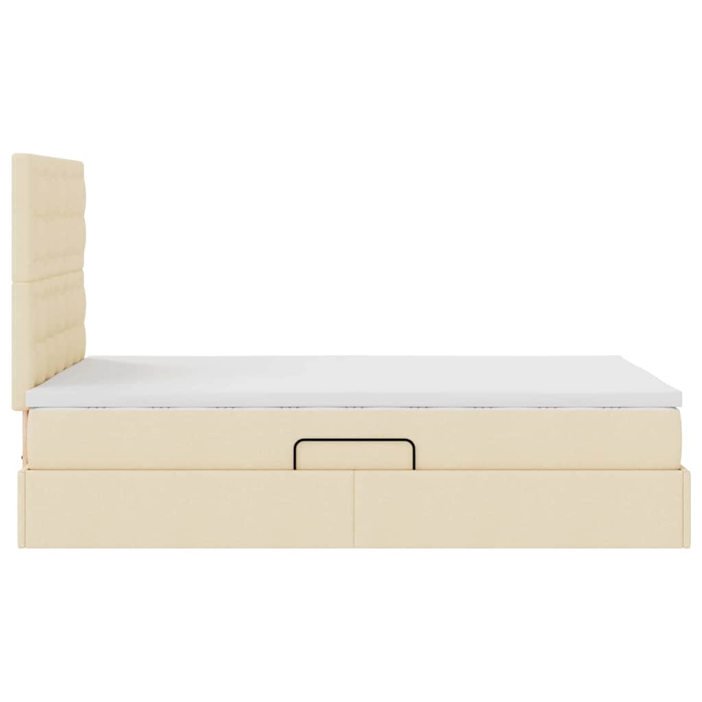 Opbergbed met LED met matras Crème 120 x 200 cm Polyester is nu te koop bij PeponiXL, paradijselijk wonen!