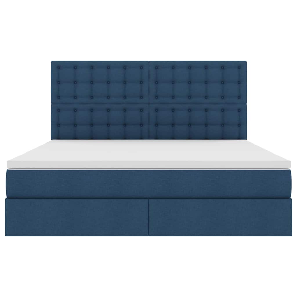 Opbergbed met LED met matras Blauw 180 x 200 cm Polyester is nu te koop bij PeponiXL, paradijselijk wonen!