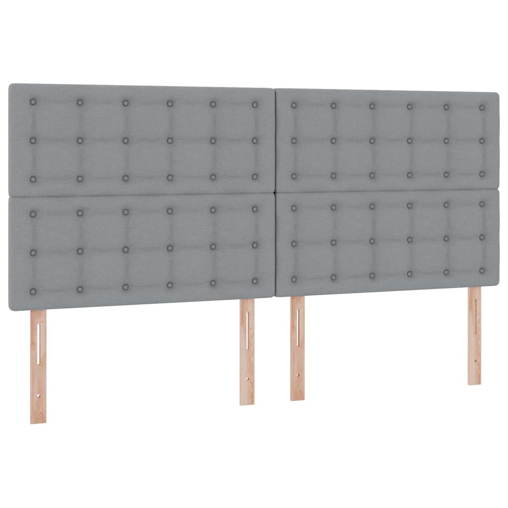 Opbergbed met LED met matras Lichtgrijs 200 x 200 cm Polyester is nu te koop bij PeponiXL, paradijselijk wonen!