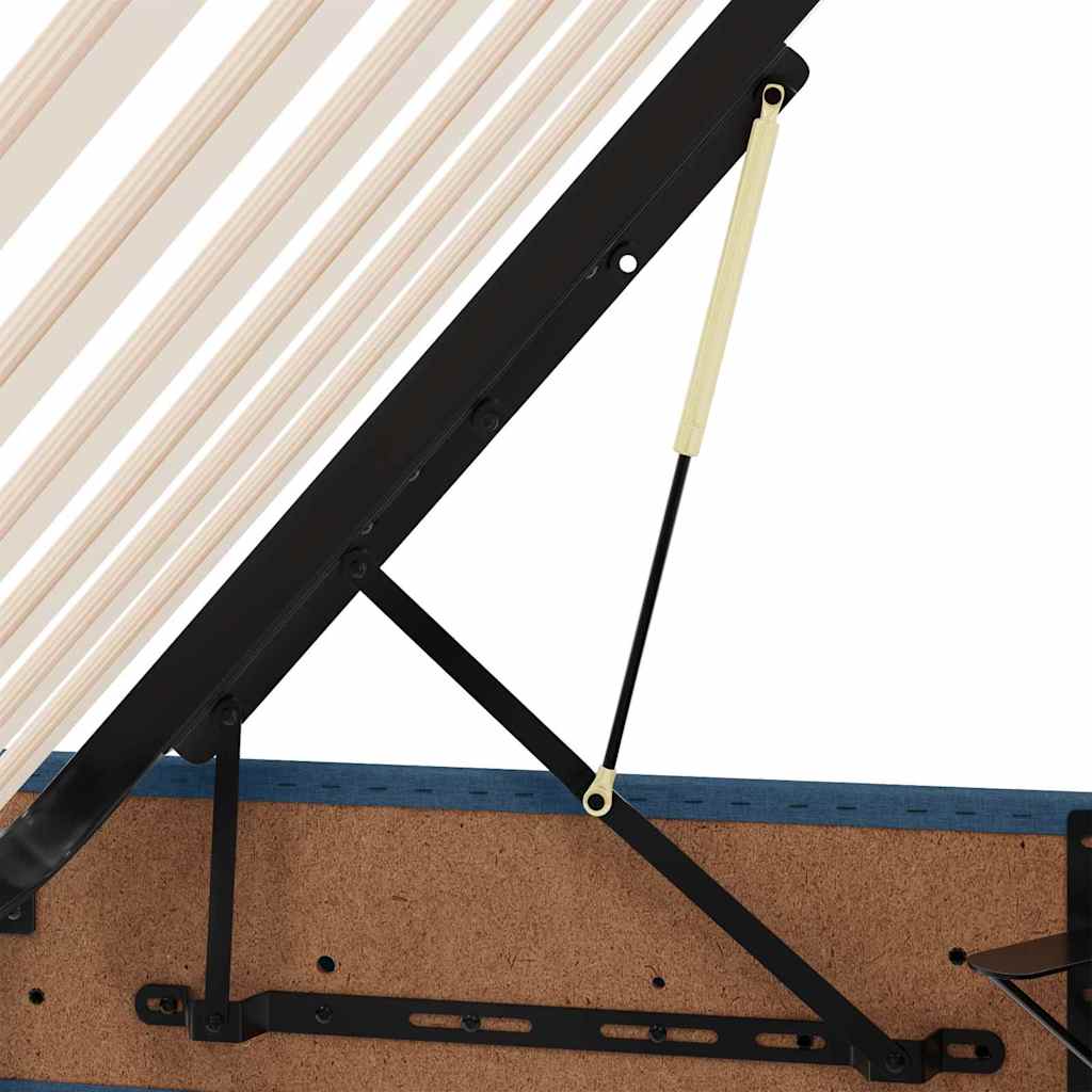 Opbergbed met LED met matras Blauw 200 x 200 cm Polyester is nu te koop bij PeponiXL, paradijselijk wonen!