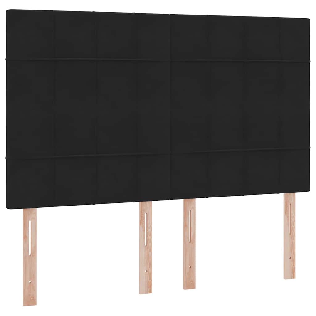 Opbergbed met LED met matras met LED Zwart 140 x 190 cm Fluweel is nu te koop bij PeponiXL, paradijselijk wonen!