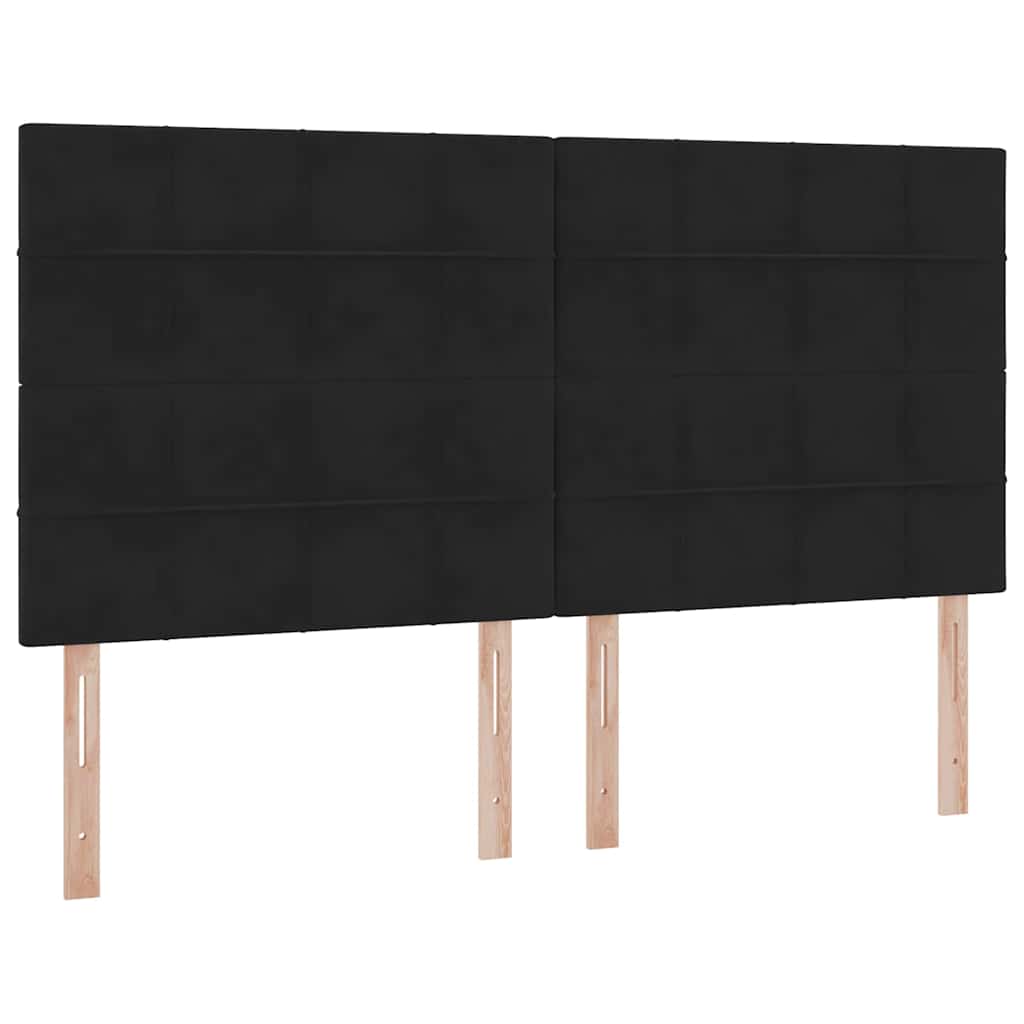 Opbergbed met LED met matras met LED Zwart 160 x 200 cm Fluweel is nu te koop bij PeponiXL, paradijselijk wonen!