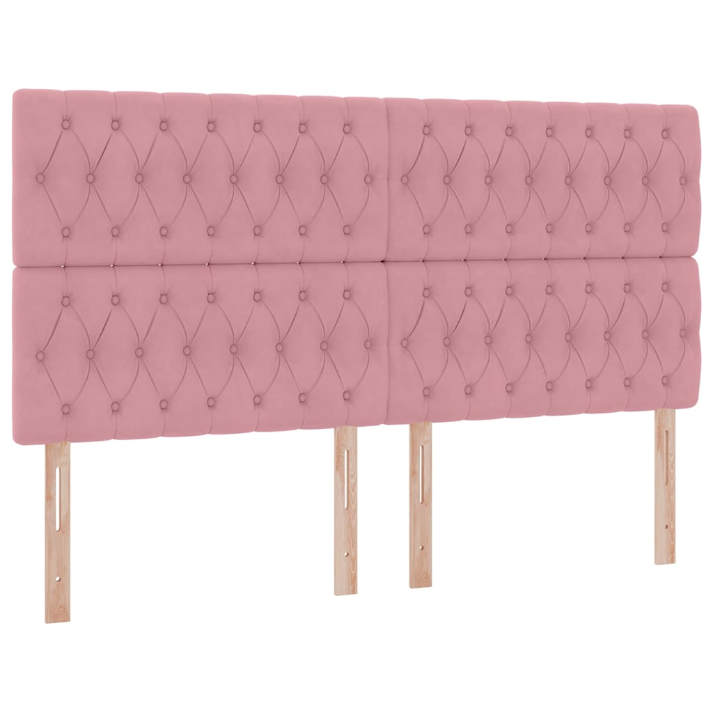 Opbergbed met LED met matras met LED Roze 160 x 200 cm Fluweel is nu te koop bij PeponiXL, paradijselijk wonen!