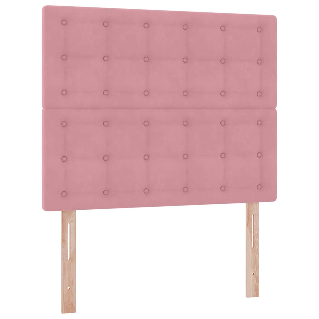 LED Opslagbed met Matras Roze 120 x 190 cm Fluweel is nu te koop bij PeponiXL, paradijselijk wonen!