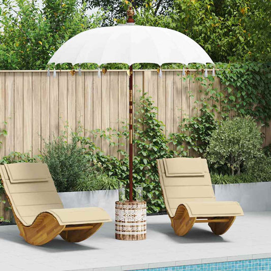 Balinese parasol met basis Crème 185 x 185 x 260 cm is nu te koop bij PeponiXL, paradijselijk wonen!