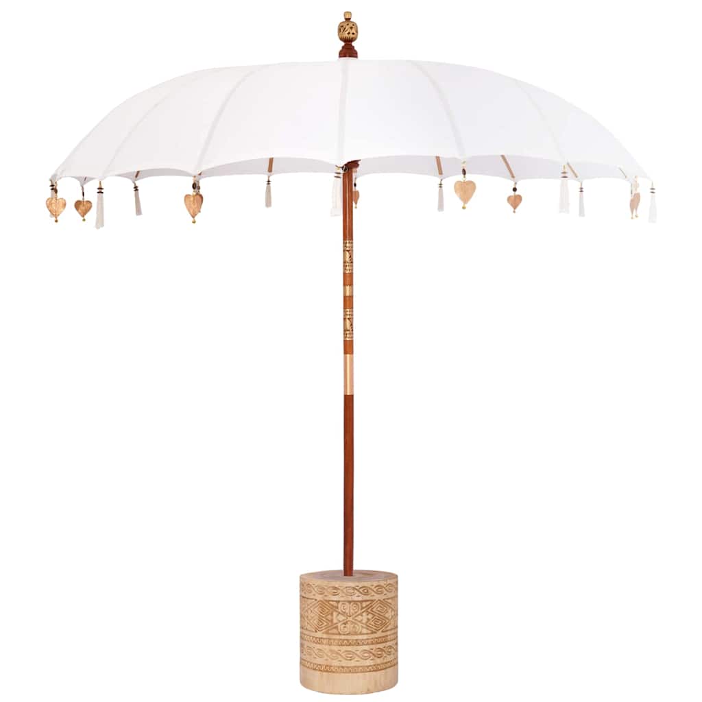 Balinese parasol met basis Crème 215 x 215 x 260 cm is nu te koop bij PeponiXL, paradijselijk wonen!