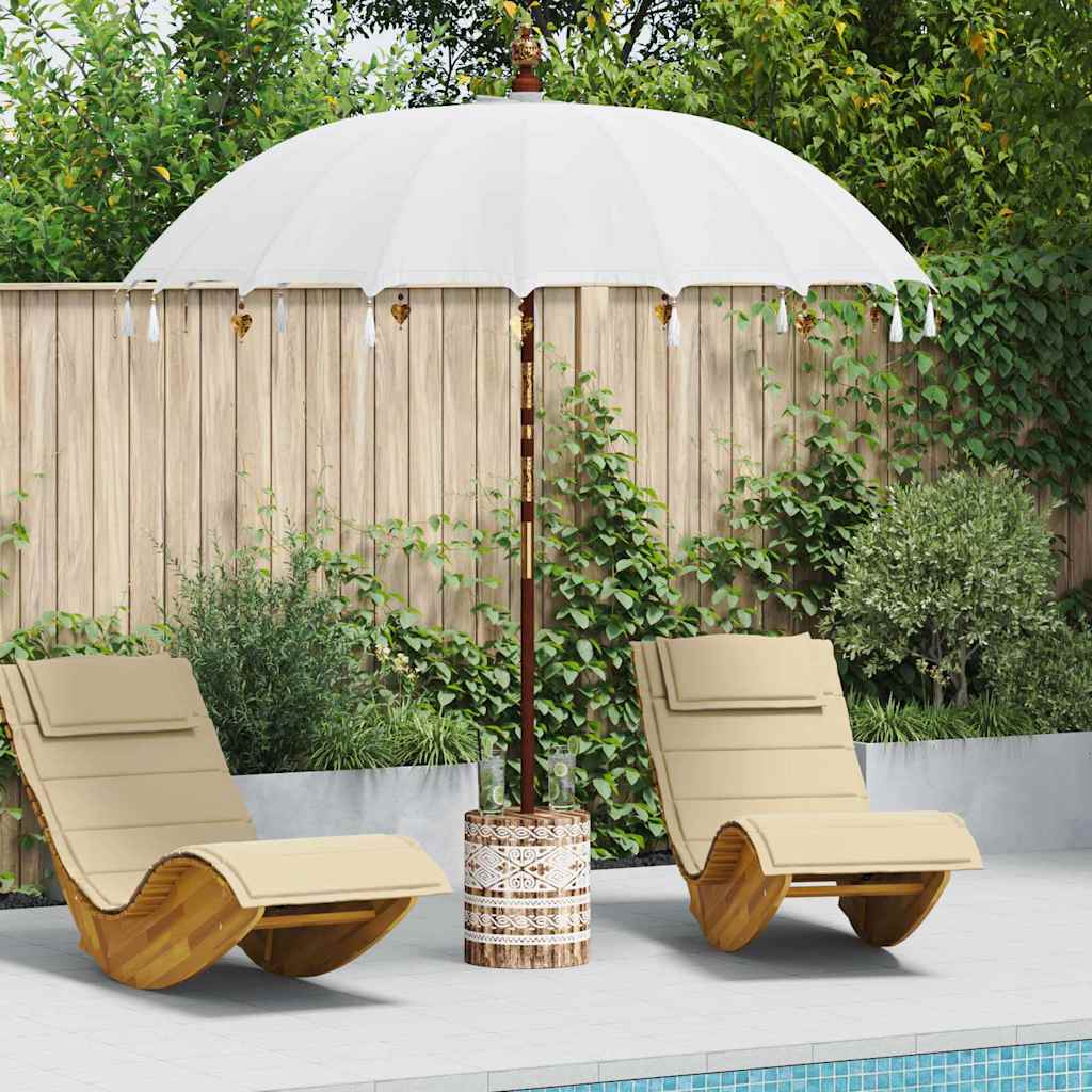 Balinese parasol met basis Crème 215 x 215 x 260 cm is nu te koop bij PeponiXL, paradijselijk wonen!