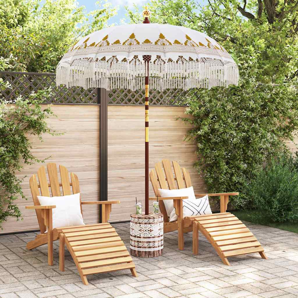 Balinese parasol met basis Crème 185 x 185 x 260 cm