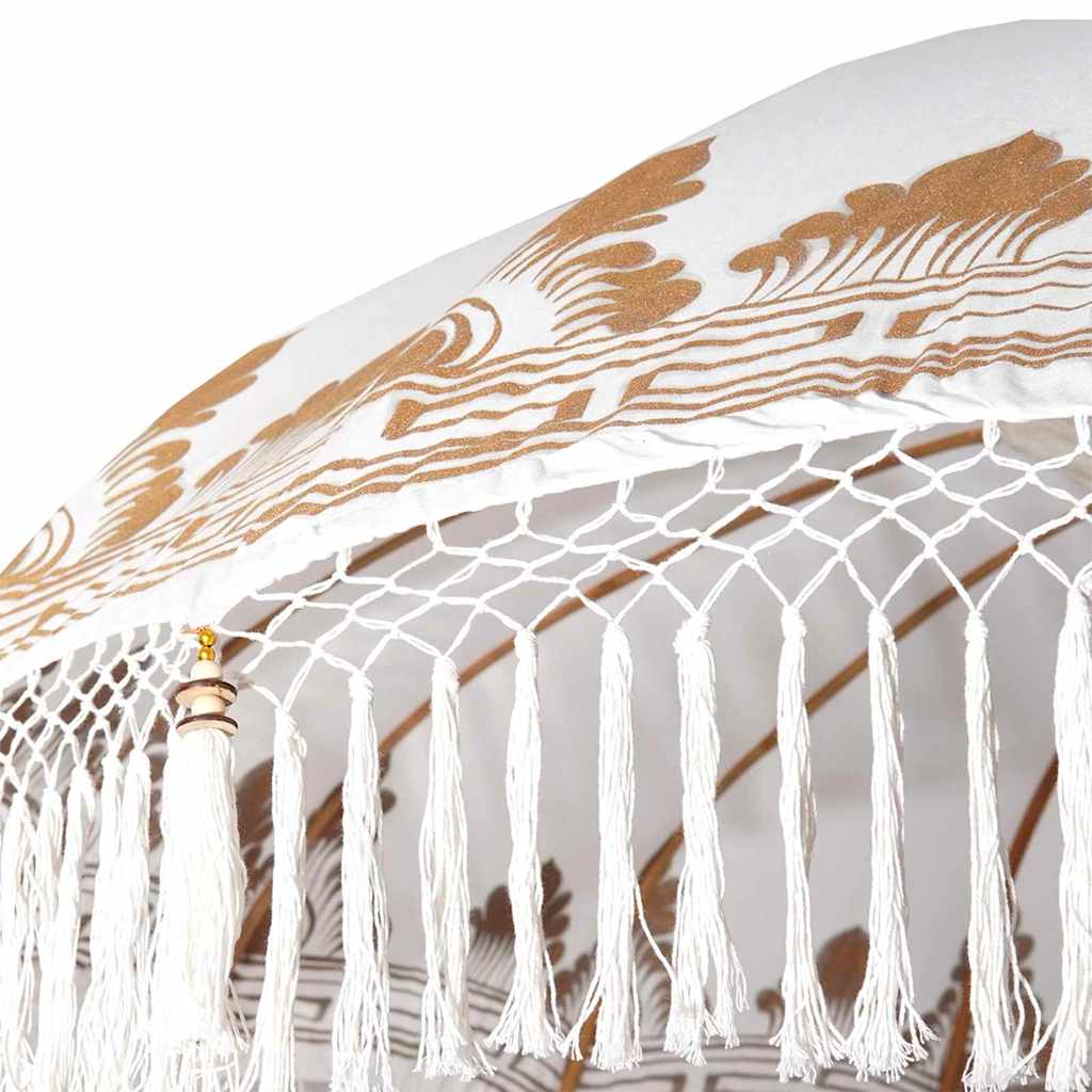 Balinese parasol met basis Crème 215 x 215 x 260 cm is nu te koop bij PeponiXL, paradijselijk wonen!