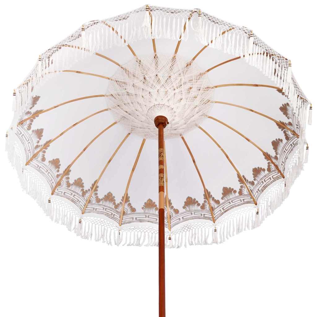 Balinese parasol met basis Crème 215 x 215 x 260 cm