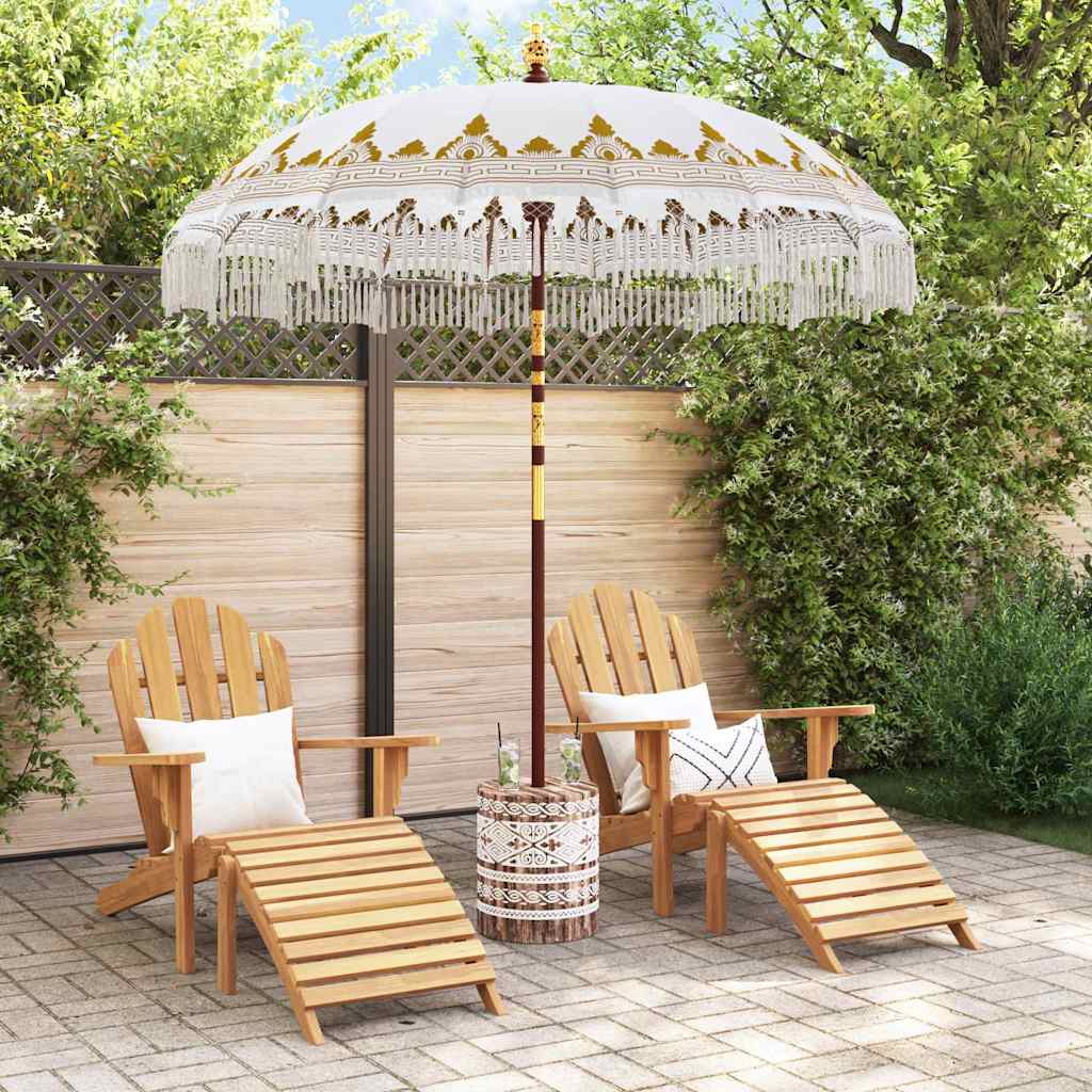 Balinese parasol met basis Crème 215 x 215 x 260 cm