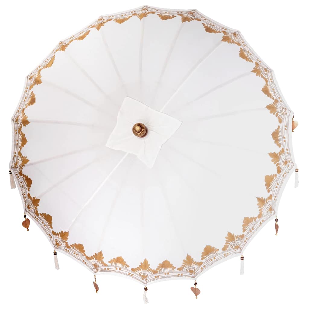 Balinese parasol met basis Crème 185 x 185 x 260 cm is nu te koop bij PeponiXL, paradijselijk wonen!