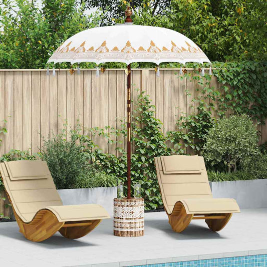 Balinese parasol met basis Crème 185 x 185 x 260 cm is nu te koop bij PeponiXL, paradijselijk wonen!