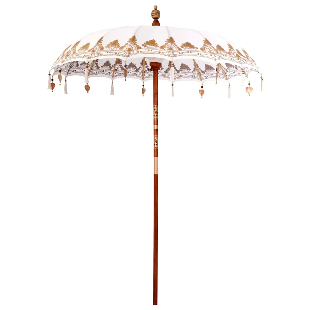 Balinese parasol met basis Crème 185 x 185 x 260 cm