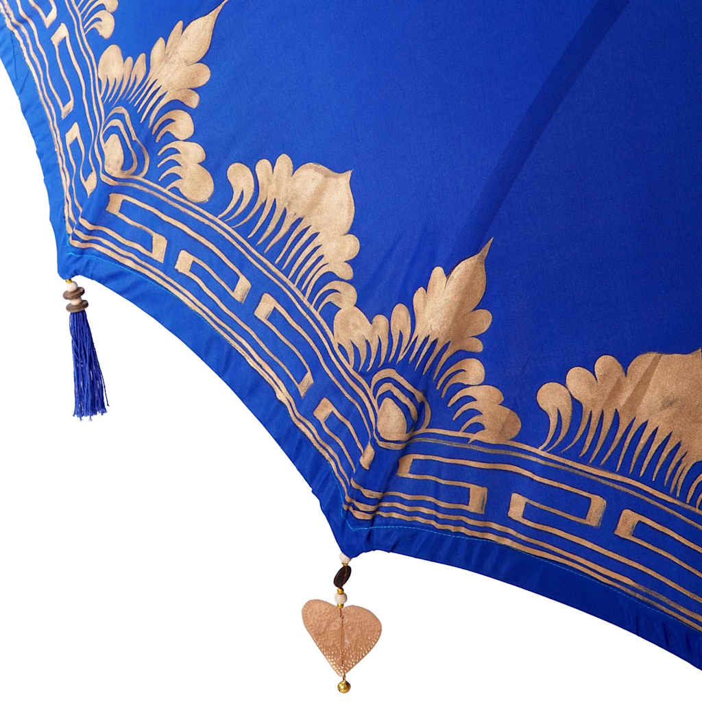 Balinese parasol met basis Blauw 185 x 185 x 260 cm