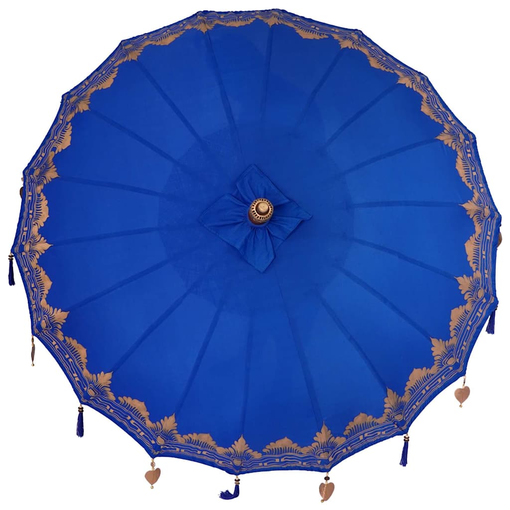Balinese parasol met basis Blauw 185 x 185 x 260 cm is nu te koop bij PeponiXL, paradijselijk wonen!
