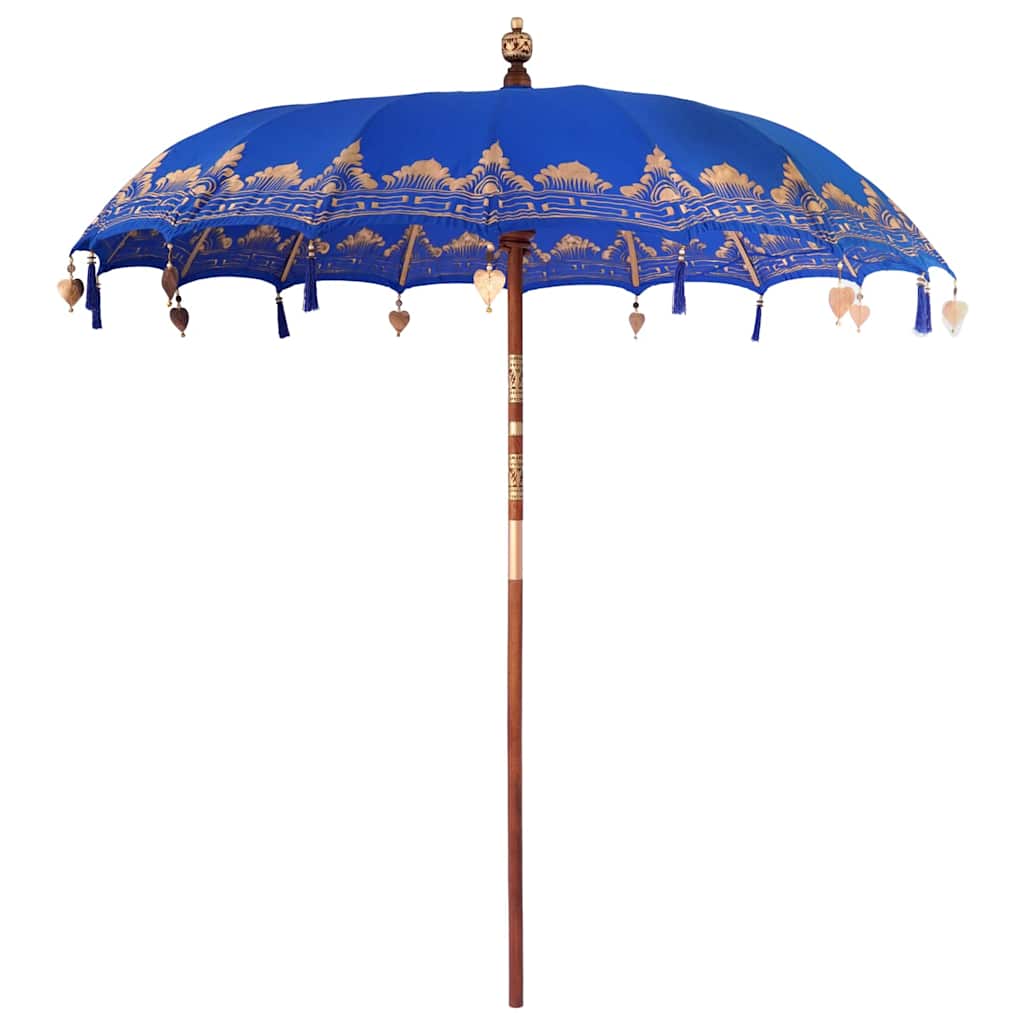 Balinese parasol met basis Blauw 215 x 215 x 260 cm