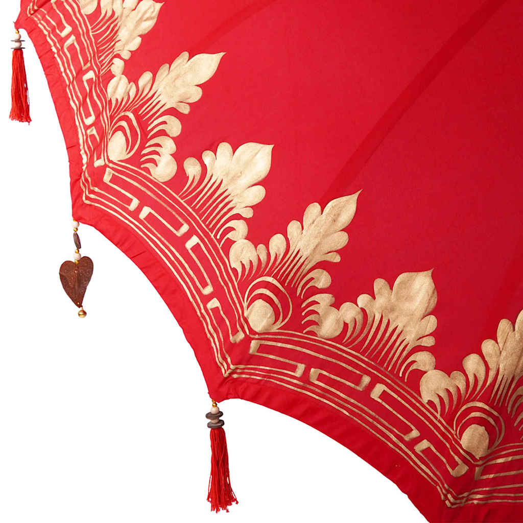 Balinese parasol met basis Rood 185 x 185 x 260 cm is nu te koop bij PeponiXL, paradijselijk wonen!
