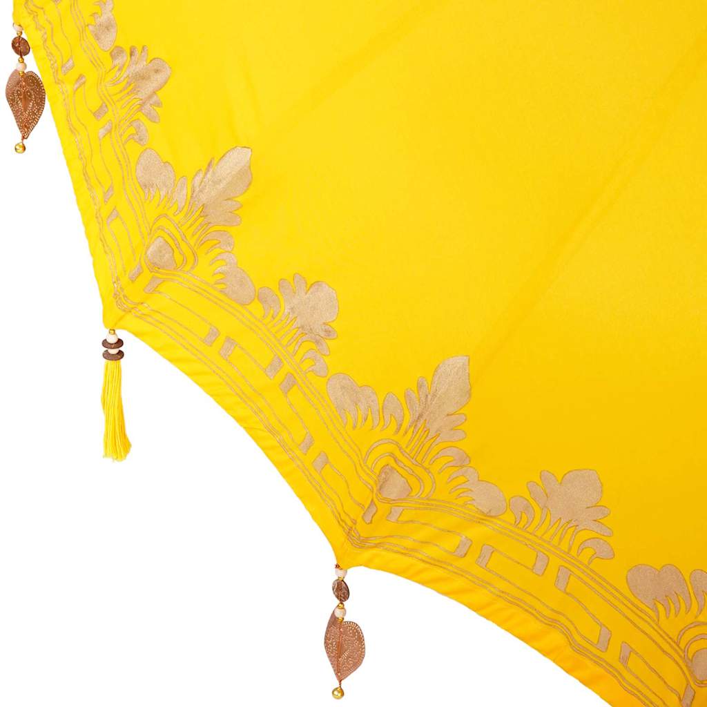 Balinese parasol met basis Geel 185 x 185 x 260 cm is nu te koop bij PeponiXL, paradijselijk wonen!