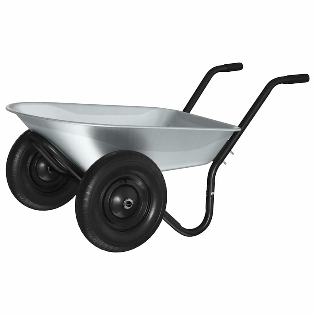 Kruiwagen Zilver en Zwart 124 x 73 x 65 cm Staal is nu te koop bij PeponiXL, paradijselijk wonen!