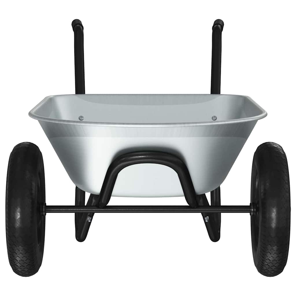 Kruiwagen Zilver en Zwart 124 x 73 x 65 cm Staal is nu te koop bij PeponiXL, paradijselijk wonen!