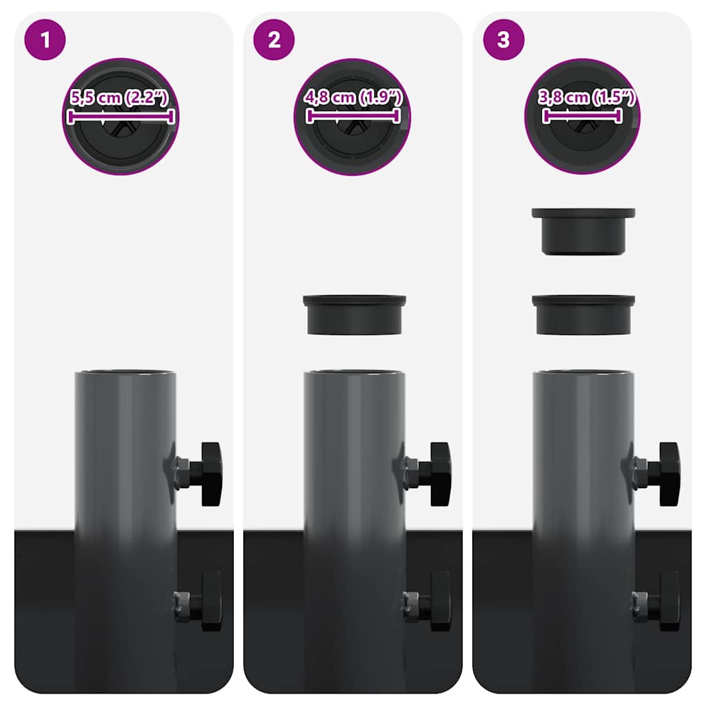 Parasolvoet Antraciet 45 x 45 x 45 cm Staal is nu te koop bij PeponiXL, paradijselijk wonen!