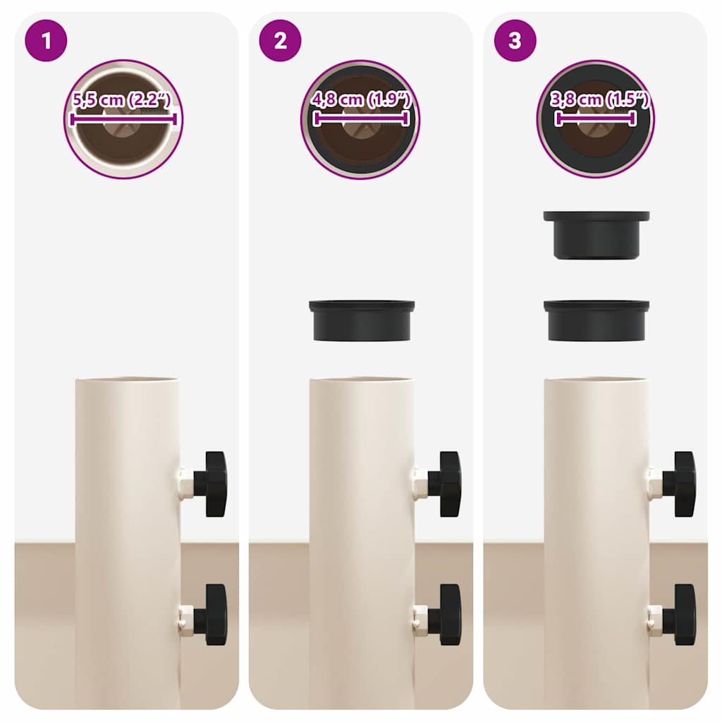 Parasolvoet Wit 45 x 45 x 45 cm Staal is nu te koop bij PeponiXL, paradijselijk wonen!