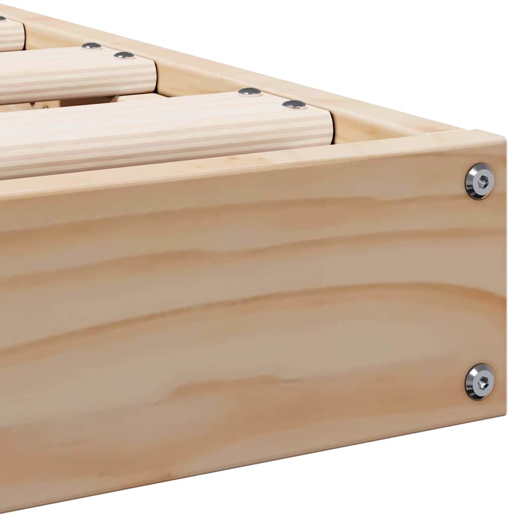 Bedframe Naturel 213.5 x 104 x 9 cm Massief grenenhout is nu te koop bij PeponiXL, paradijselijk wonen!