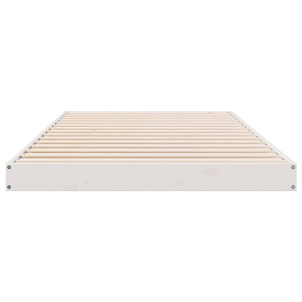 Bedframe Wit 90 x 210 cm Massief grenenhout is nu te koop bij PeponiXL, paradijselijk wonen!
