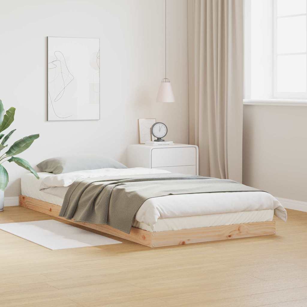 Bedframe Naturel 213,5 x 104 x 9 cm Massief grenenhout is nu te koop bij PeponiXL, paradijselijk wonen!