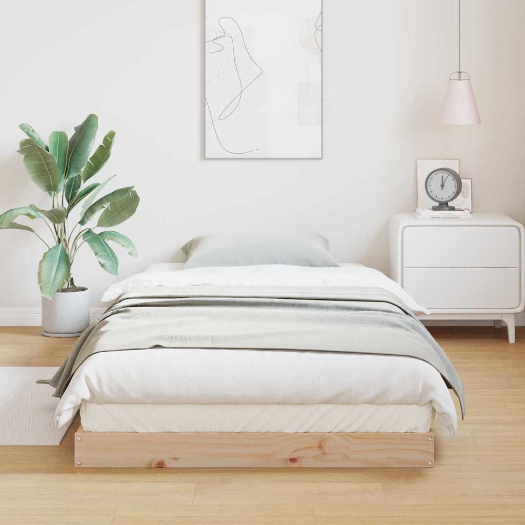 Bedframe Naturel 213,5 x 104 x 9 cm Massief grenenhout is nu te koop bij PeponiXL, paradijselijk wonen!