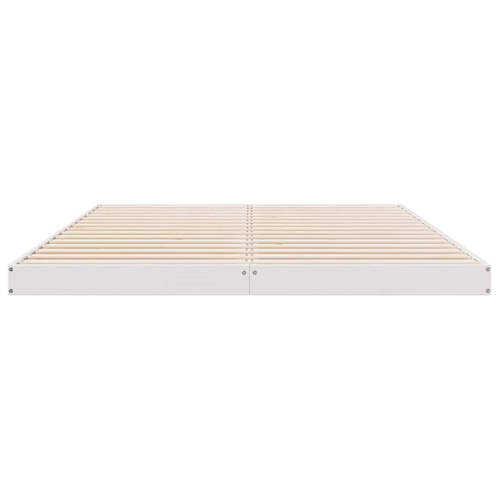 Bedframe Wit 160 x 210 cm Massief grenenhout is nu te koop bij PeponiXL, paradijselijk wonen!