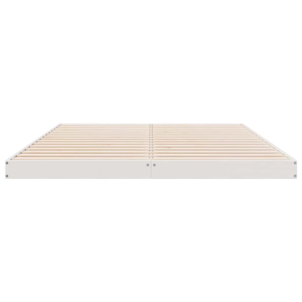 Bedframe Wit 160 x 210 cm Massief grenenhout is nu te koop bij PeponiXL, paradijselijk wonen!