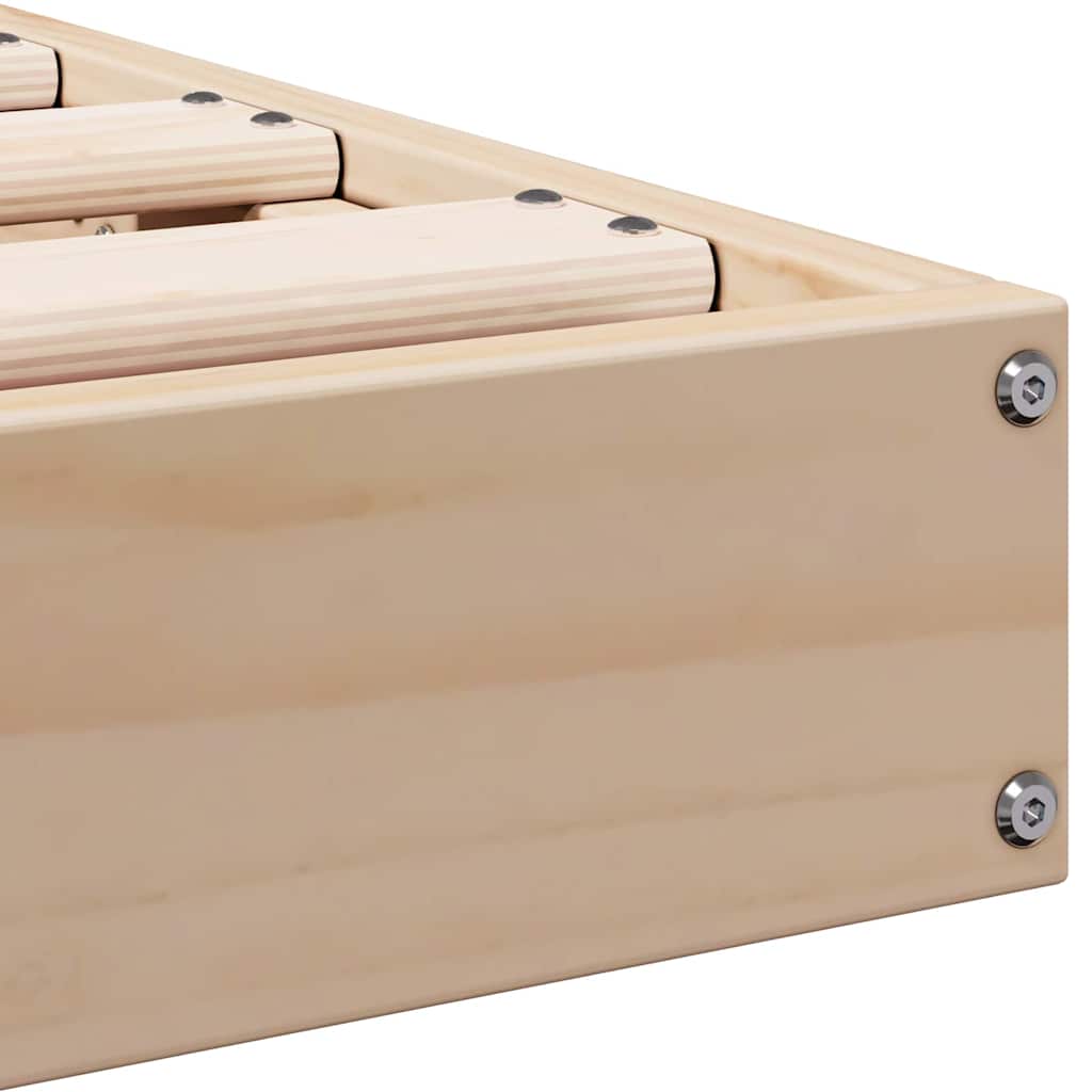 Bedframe Naturel 213.5 x 104 x 9 cm Massief grenenhout is nu te koop bij PeponiXL, paradijselijk wonen!