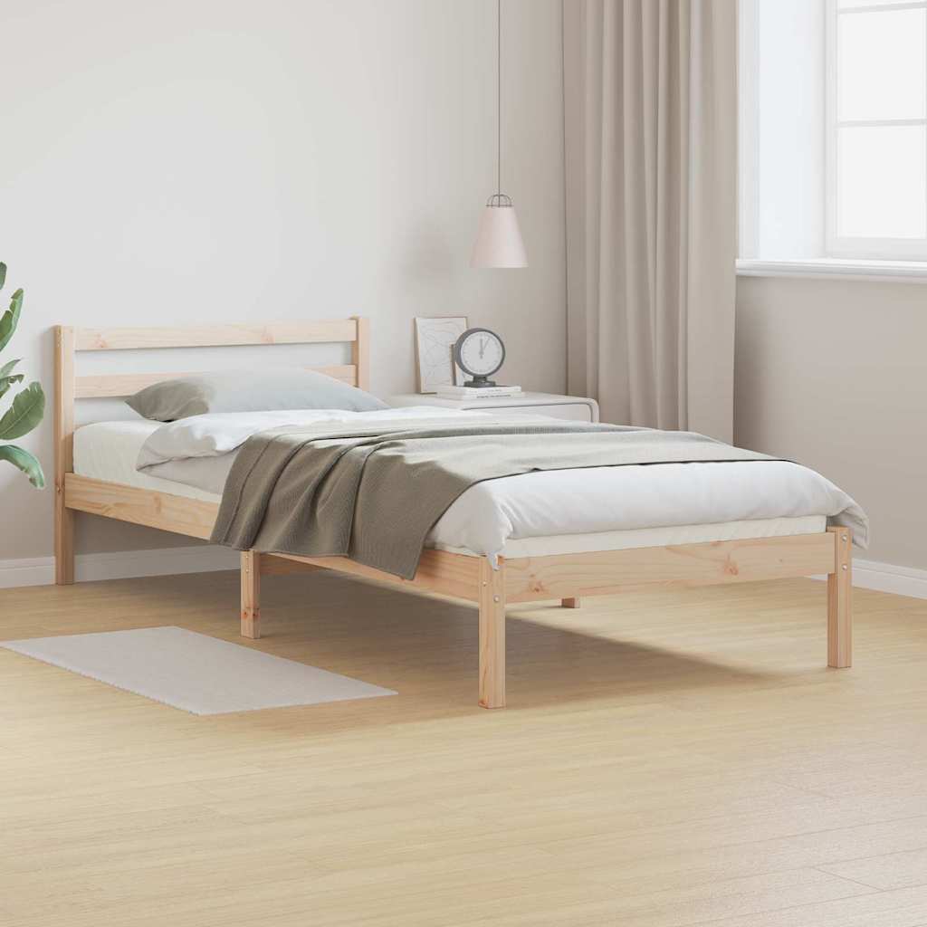 Bedframe Bruin 215,5 x 85,5 x 69,5 cm Massief Vurenhout is nu te koop bij PeponiXL, paradijselijk wonen!