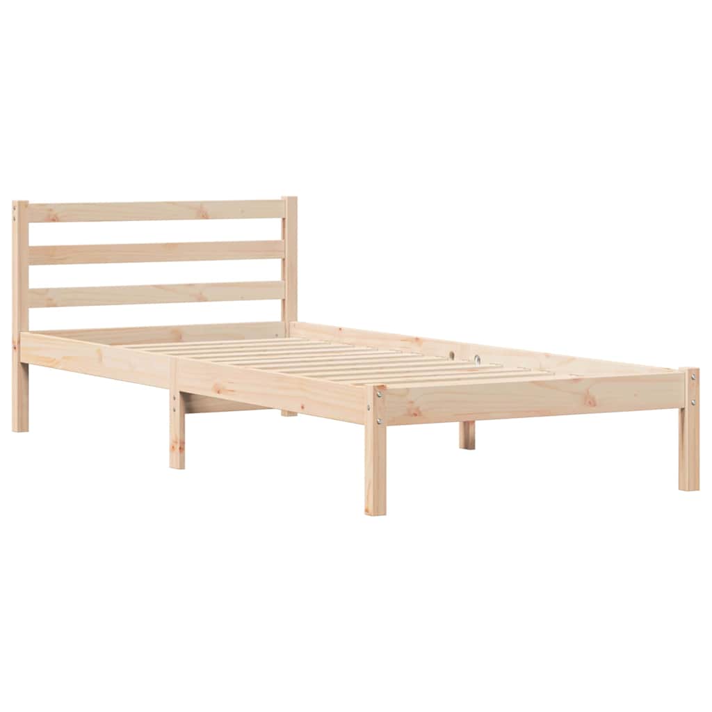 Bedframe Bruin 215,5 x 85,5 x 69,5 cm Massief Vurenhout is nu te koop bij PeponiXL, paradijselijk wonen!