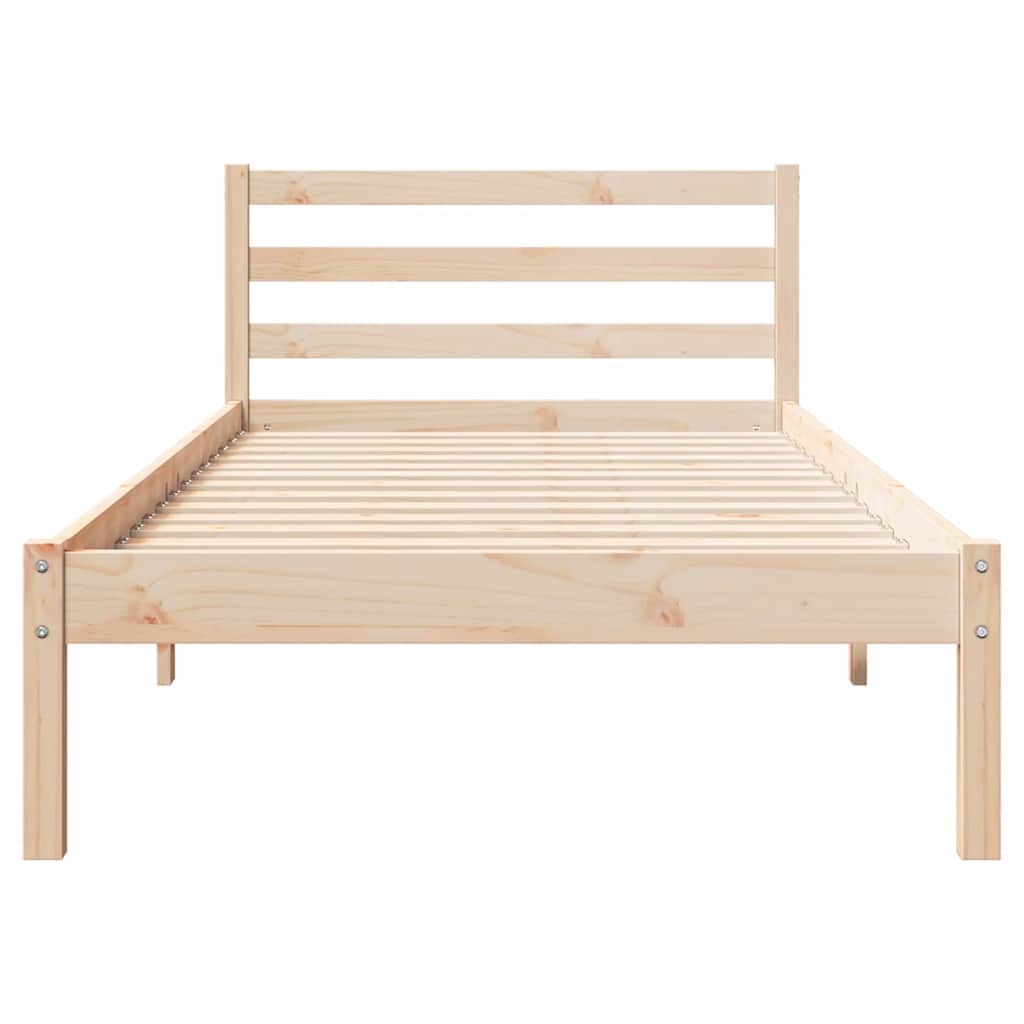 Bedframe Bruin 215,5 x 95,5 x 69,5 cm Massief Vurenhout is nu te koop bij PeponiXL, paradijselijk wonen!