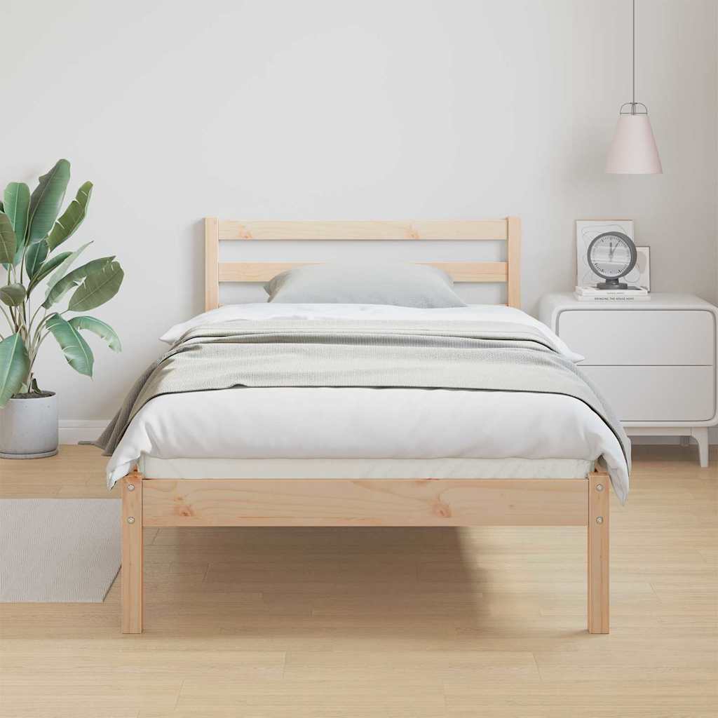 Bedframe Bruin 215,5 x 105,5 x 69,5 cm Massief Vurenhout is nu te koop bij PeponiXL, paradijselijk wonen!