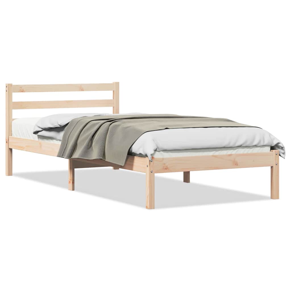 Bedframe Bruin 215,5 x 105,5 x 69,5 cm Massief Vurenhout is nu te koop bij PeponiXL, paradijselijk wonen!