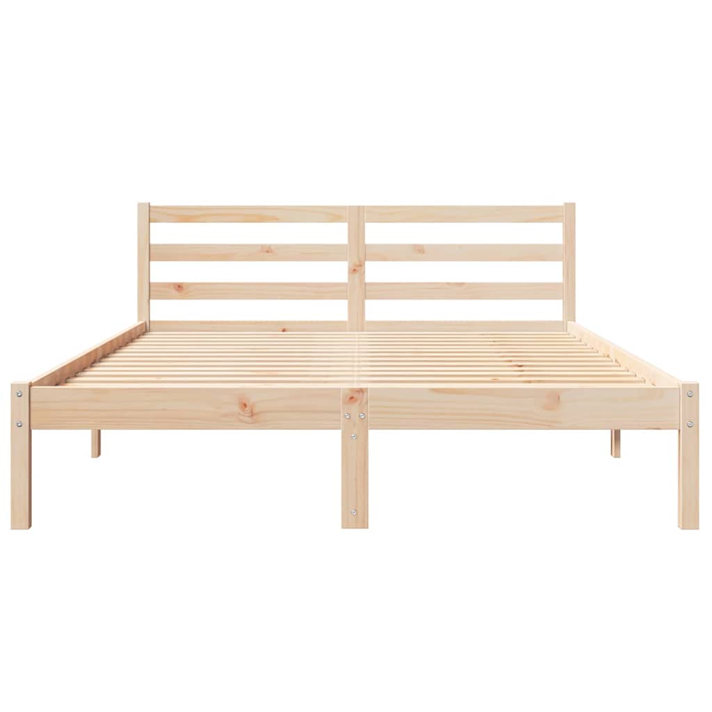 Bedframe Bruin 215,5 x 145,5 x 69,5 cm Massief Vurenhout is nu te koop bij PeponiXL, paradijselijk wonen!