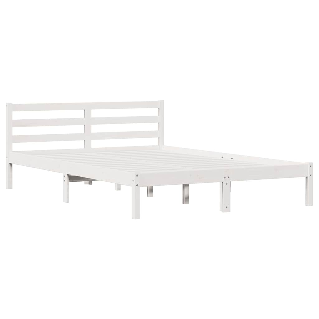 Bedframe Wit 215,5 x 145,5 x 69,5 cm Massief Vurenhout is nu te koop bij PeponiXL, paradijselijk wonen!