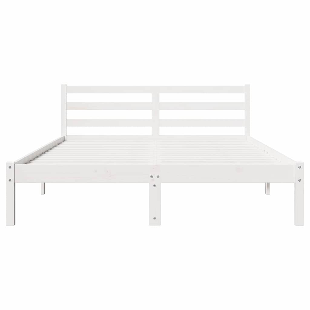 Bedframe Wit 215,5 x 165,5 x 69,5 cm Massief Vurenhout is nu te koop bij PeponiXL, paradijselijk wonen!