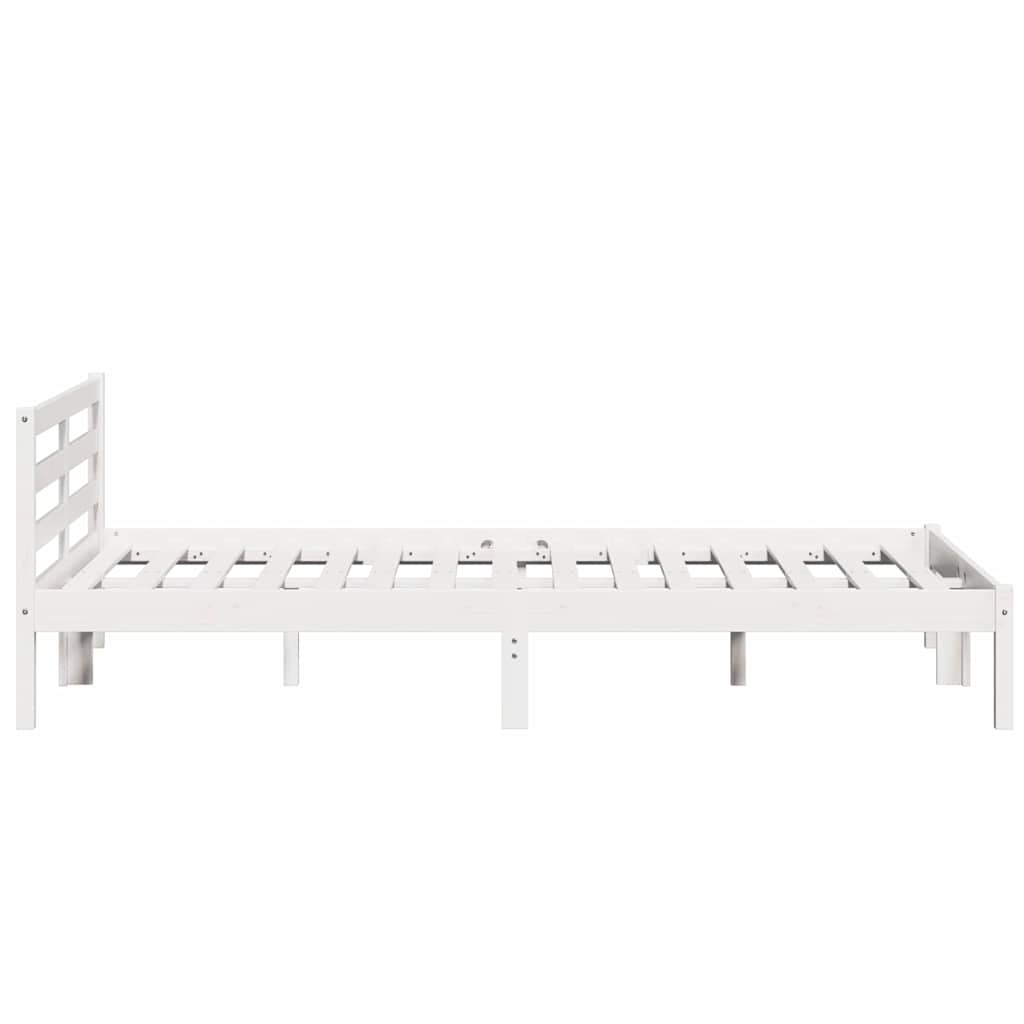 Bedframe Wit 215,5 x 165,5 x 69,5 cm Massief Vurenhout is nu te koop bij PeponiXL, paradijselijk wonen!
