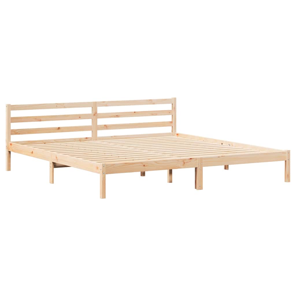 Bedframe Bruin 215,5 x 185,5 x 69,5 cm Massief Vurenhout is nu te koop bij PeponiXL, paradijselijk wonen!